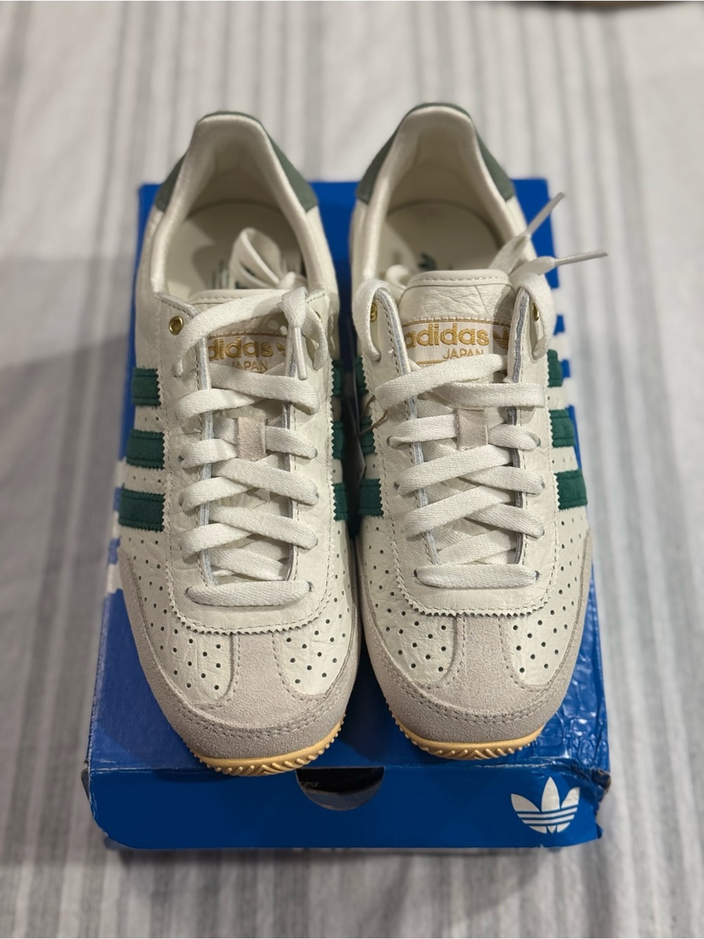 adidas Originals Women’s Japan Sneakers Collegiate Green Off White Yellow Sole